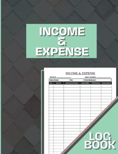 INCOM AND EXPENSE LOG BOOK: Monthly Accounting Ledger Book For Small Business and Personal Finance, Bookkeeping Record Book to Track Your Finance, ... Entries Accounting, Expenses Tracker Notebook