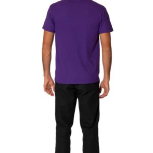 Ashland University Official Stacked Short Sleeve Mens Cotton T-Shirt,Purple, Large