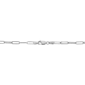 Au Naturale 10k White Gold Paperclip Link Chain Necklace (3 mm, 18 inch)