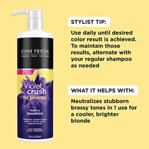 John Frieda Violet Crush Purple Shampoo for Blonde Hair, 16 Fl Oz