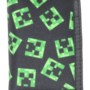 Minecraft Creeper Pattern Nylon Tri-Fold Wallet Multi-Colored Licensed