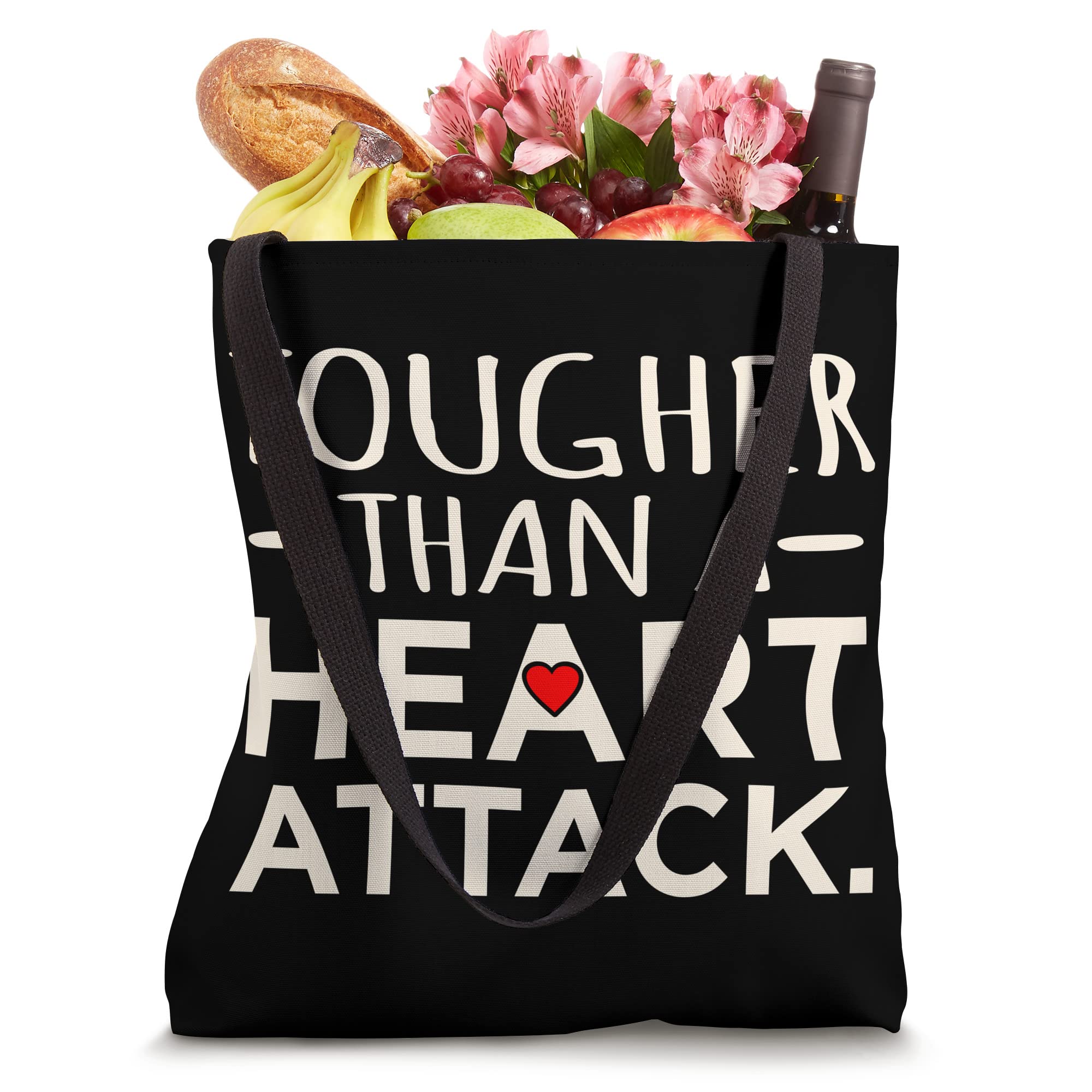 Tougher Than A Heart Attack Disease Awareness Graphic Tote Bag