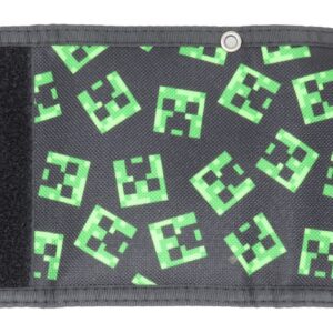 Minecraft Creeper Pattern Nylon Tri-Fold Wallet Multi-Colored Licensed