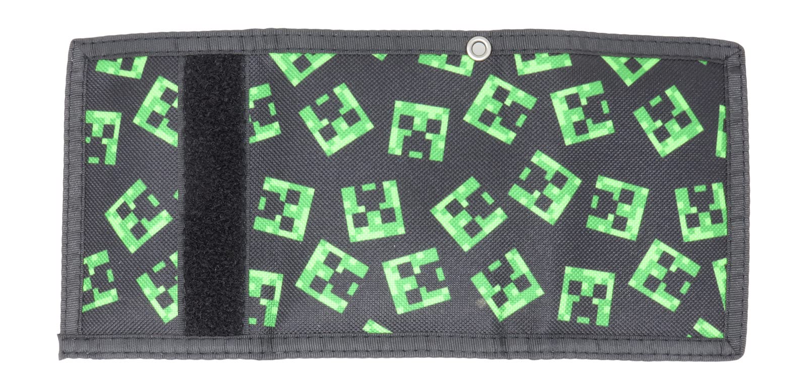 Minecraft Creeper Pattern Nylon Tri-Fold Wallet Multi-Colored Licensed