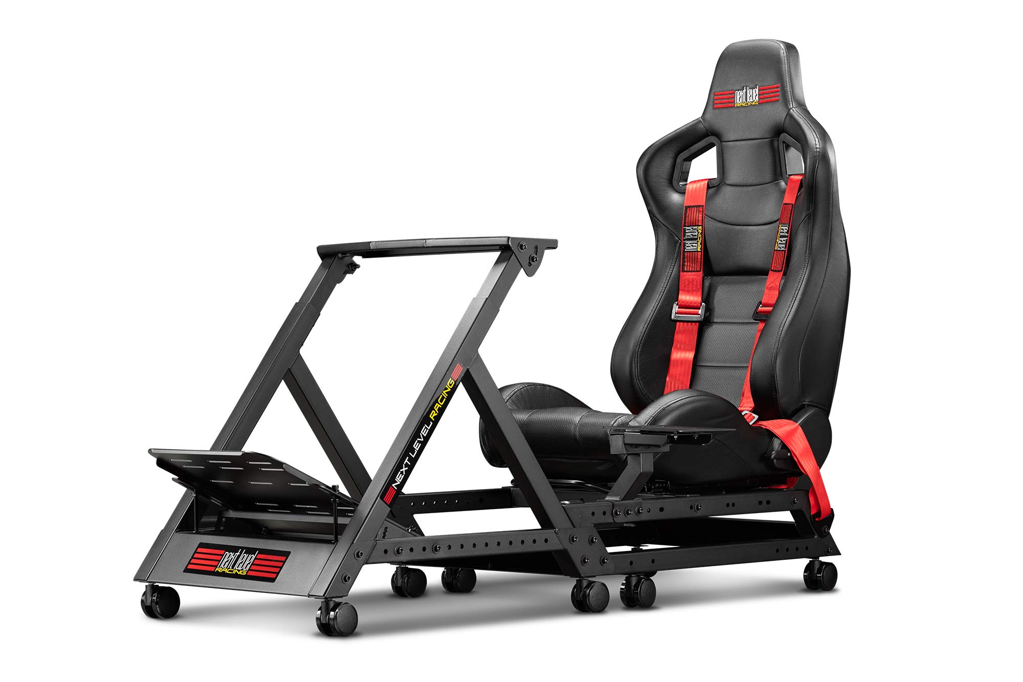 Next Level Racing GTTrack Simulator Cockpit (NLR-S009) and Combat Flight Pack