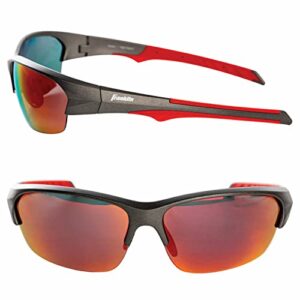 Franklin Sports Pickleball Sunglasses - All Sport UV Glasses for Tennis, Pickleball, Cycling, Rowing + More - Athletic Shades with Headband + Carry Bag, Red