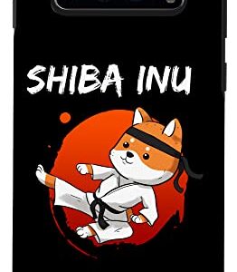 Galaxy S10 Funny Shiba Inu Uni Dog High Kick Karate Master Sport Art Case