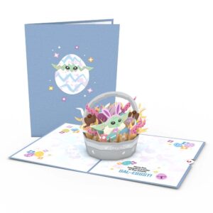 Lovepop Star Wars™ The Mandalorian™ Best Easter in the Gal-eggsy Pop-Up Card – Easter Card – Handcrafted 3D Pop-Up Greeting Card – Easter Day Love Card, 5 x 7”