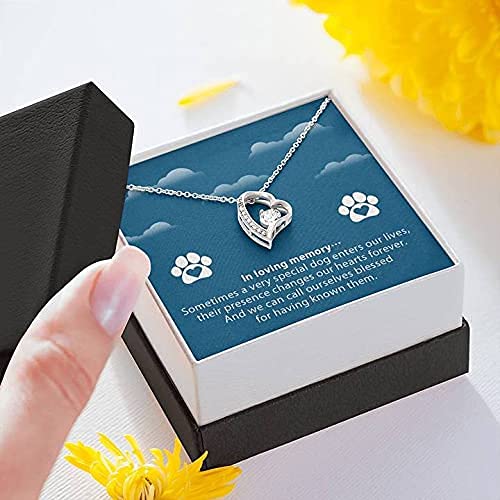 In loving memory necklace, Forever Love Necklace, Sending love and kicks from the Bump, Mother's Day For Woman Necklace, Birthday, Christmas Sometimes a very special dog enters our lives