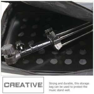 Portable Music Stand Storage Bag: Musical Score Organizer Case Musical Stand Rack Oxford Cloth Carrying Pouch Black