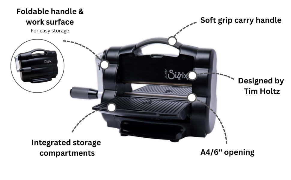 Sizzix Big Shot Foldaway by Tim Holtz (6"), Black