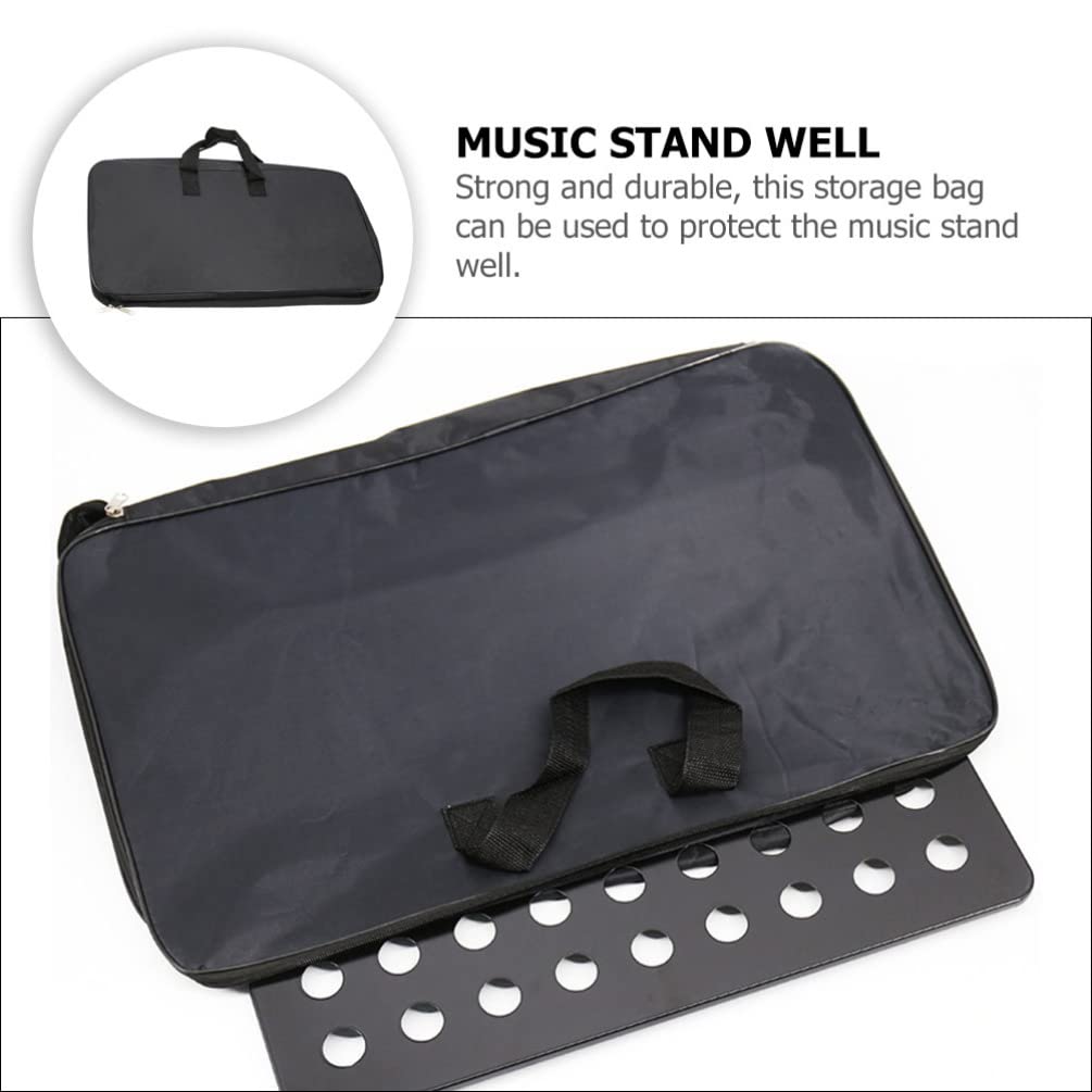 Portable Music Stand Storage Bag: Musical Score Organizer Case Musical Stand Rack Oxford Cloth Carrying Pouch Black