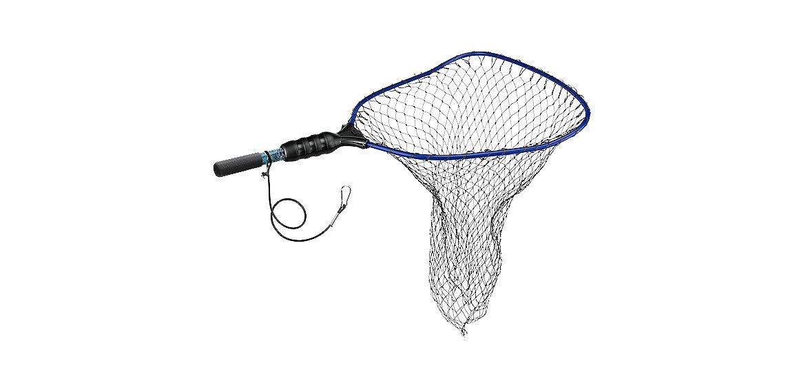 Ego S1 Slider Fishing Net, Ultimate Fishermens Tool Fixed Handle, Replaceable Head, Salt & Freshwater, 19x21 Inch Hoop