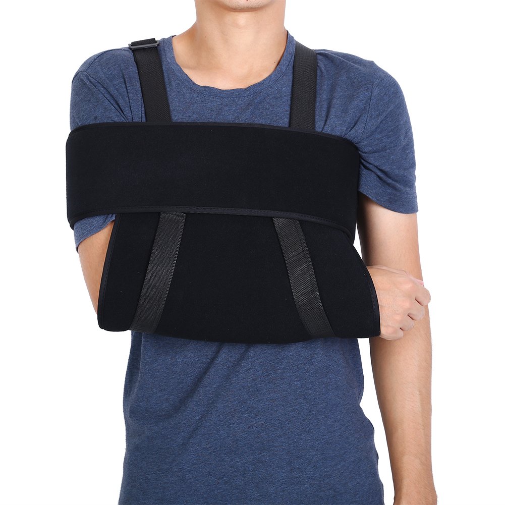 Arm Sling Shoulder Immobilizer, Adjustable Medical Support Strap for Collar Bone, Rotator Cuff & Shoulder Injury for Elbow Dislocation and Sprain(M)