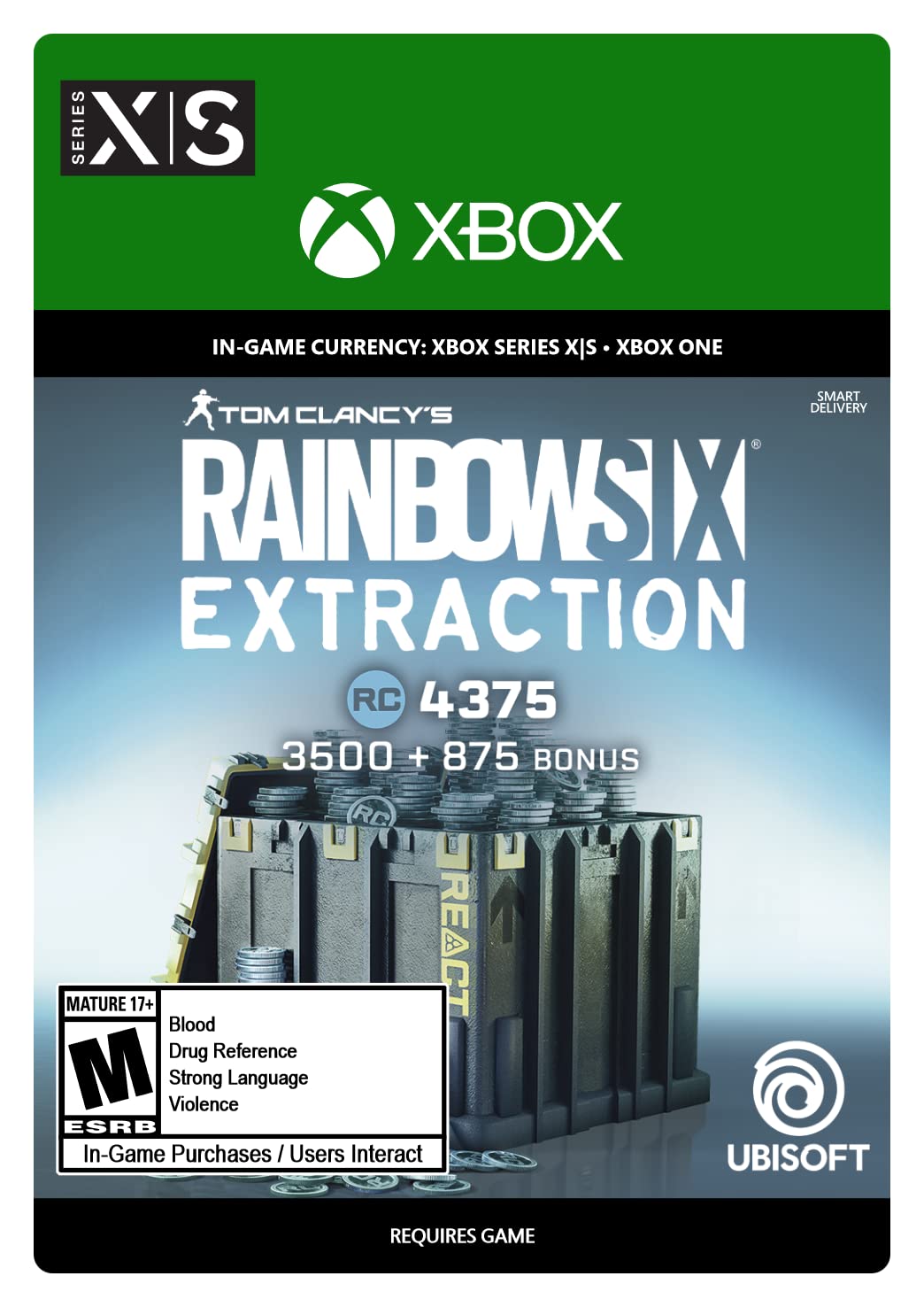 Tom Clancy's Rainbow Six Extraction: 4,375 REACT Credits - Xbox [Digital Code]