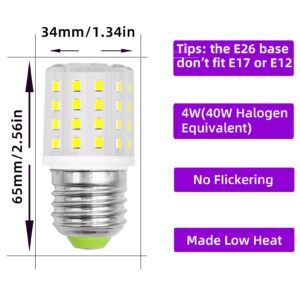 LIENNGKE LED KEI D34L Refrigerator AC 100-265v 3.5w Light Bulb Replacement E26 40W Halogen Equivalent Daylight White 6000K 500Lm Medium Screw Base Corn T10 Pack of 2