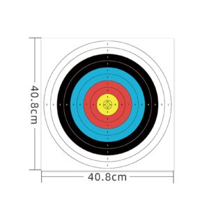 TBONTBY 50Pcs Archery Paper Targets Arrow Targets for Air-Soft, BB Guns, Air Rifles Shooting Accessories Ideal for Daily Shooting Practice for Archery Enthusiasts Beginner, 15.6x15.6inch