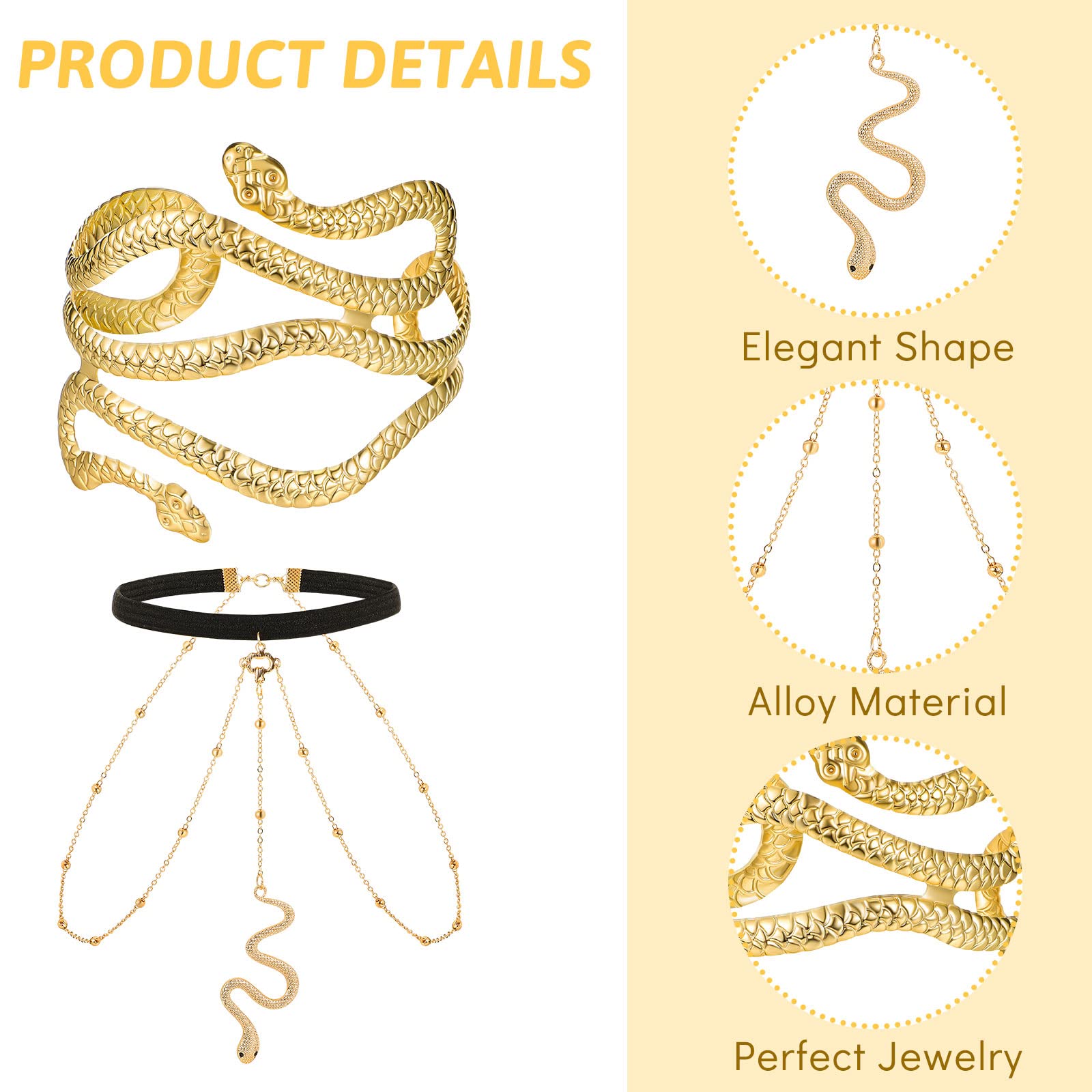 Snake Leg Chain for Women Gold Snake Open Bangle Cuff Bracelet Vintage Snake Jewelry Boho Body Thigh Chain Punk Snake Pendant Hand Chain Outfit Accessories Beach Summer Party Supplies(Twisting)