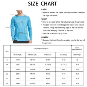 Mens Long Sleeve Shirts UPF 50+ UV Sun Protection Quick Dry Outdoor Shirt for Fishing Running Hikin(navy blue small)