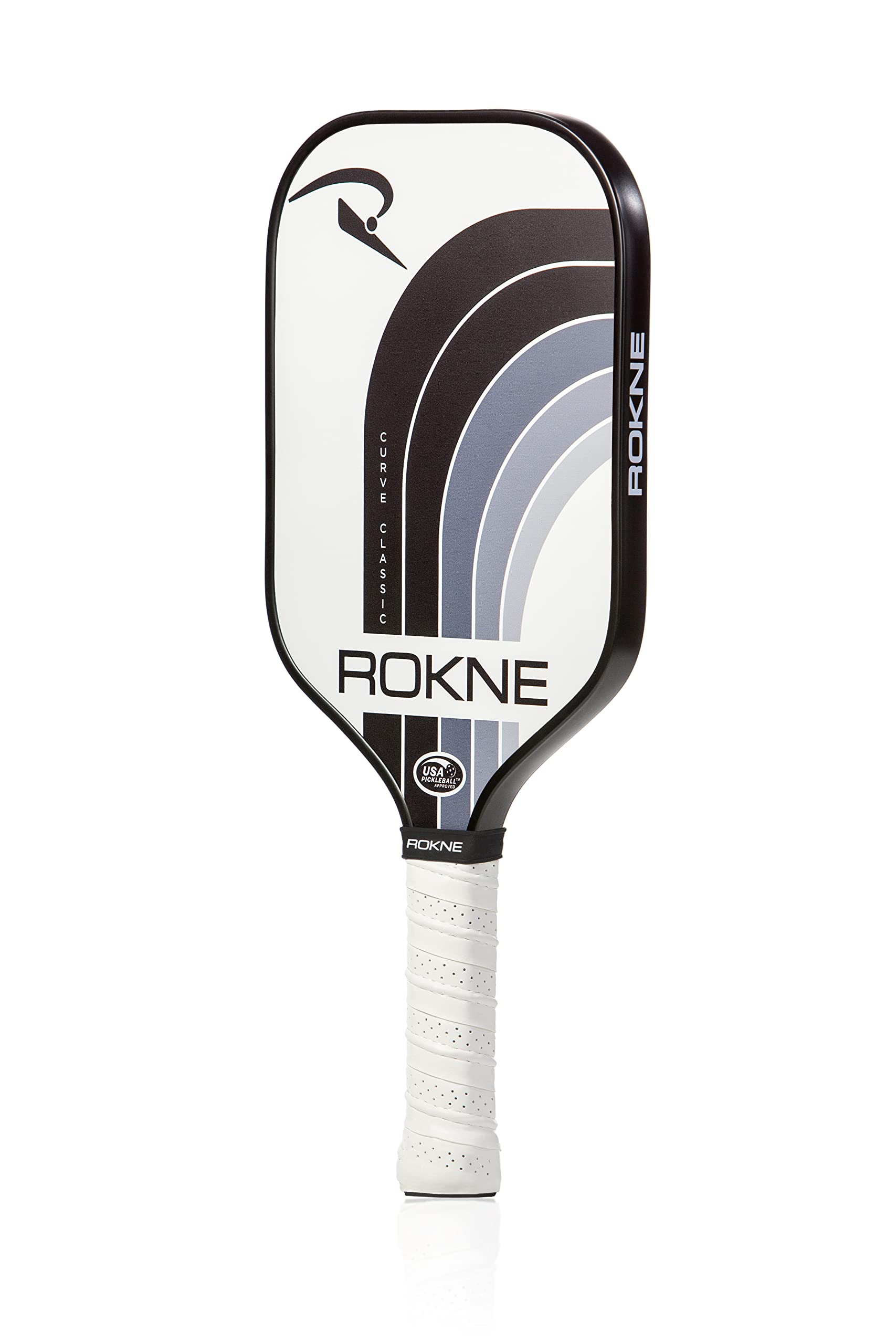 ROKNE Curve Classic Pickleball Paddle | USAPA Approved Fiberglass Pickleball Paddles | Elevate Your Game with Precision Engineering & Comfort | ProGrit Texture for Max Spin & Power | Paddle