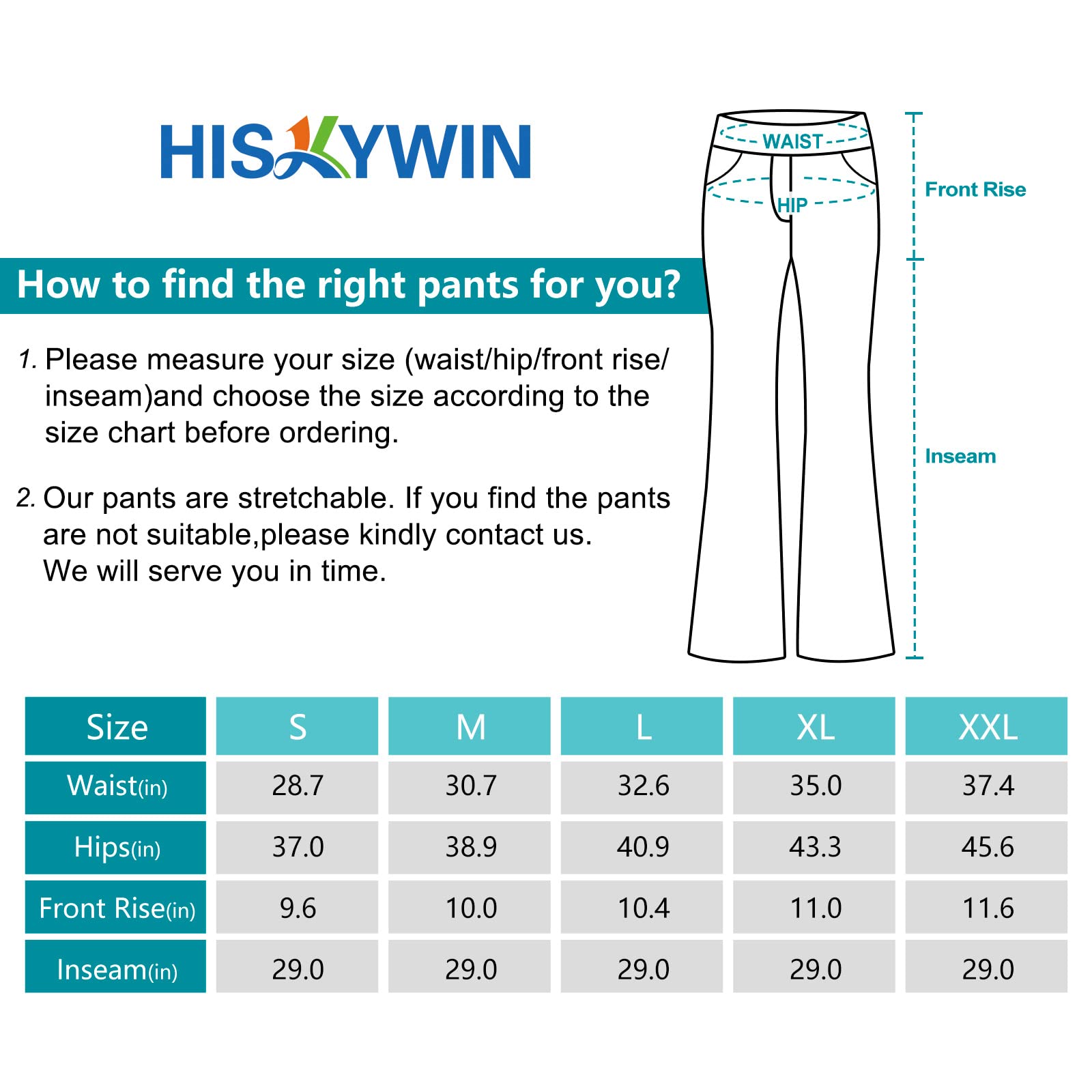 HISKYWIN Womens Dress Pants Stretch Work Office Business Casual Slacks Comfy Yoga Golf Pants with Pockets HF838-Navy Blue-XXL