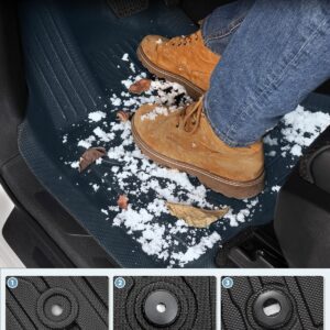 Mixsuper Custom Fit for Floor Mats 2015-2019 Ford Transit 150/250/350 (No Transit Connect) All Weather Floor Liners 1st Row 1 Piece