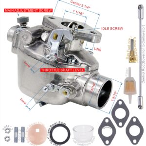 THUNDERMINGO Carburetor For Ford Tractor 2N 8N 9N Heavy Duty Marvel Schebler TSX33 TSX241 Replacement For 8N9510C-HD 8N9510C 9N9510A B3NN9510A,Carb with Fuel Sediment Bowl, Gasket and Bolts