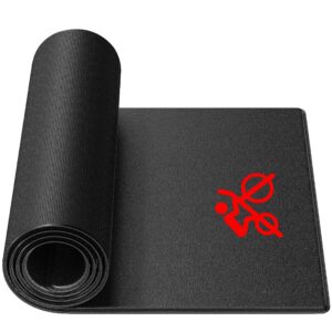 Crostice, Crostice, Crostice Bike Trainer Mat Compatible with Peloton Bike, for Treadmill & Row, 6mm Under Mat Protect Hardwood Floor Carpet, 30X60 in, Logo Style Trainer Accessory for Indoor Bike