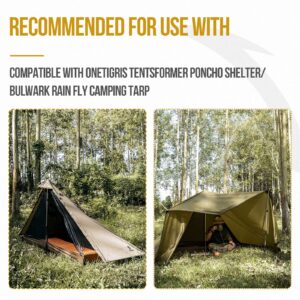 OneTigris Mesh Teepee Tent, Ultralight 1 Person Screen Room with Waterproof Bathtub Floor for Outdoor Camping Hiking Backpacking Bushcraft Tarp Hot Tent Shelter