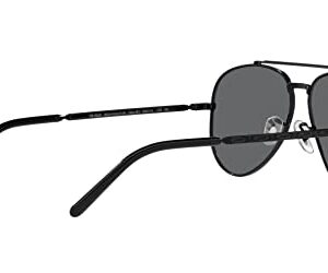 Ray-Ban RB3625 New Aviator Sunglasses, Black/Dark Grey, 58 mm