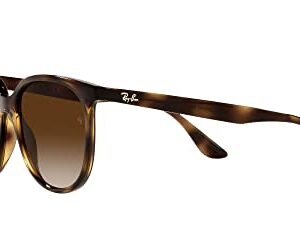 Ray-Ban Women's RB4378 Square Sunglasses, Havana/Gradient Brown, 54 mm