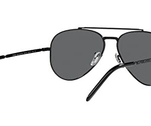 Ray-Ban RB3625 New Aviator Sunglasses, Black/Dark Grey, 58 mm