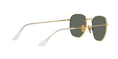 Ray-Ban RB8148 Hexagonal Titanium Sunglasses, Legend Gold/Polarized Green, 54 mm