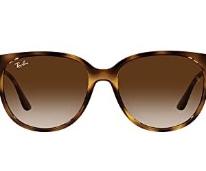 Ray-Ban Women's RB4378 Square Sunglasses, Havana/Gradient Brown, 54 mm