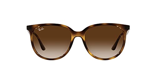 Ray-Ban Women's RB4378 Square Sunglasses, Havana/Gradient Brown, 54 mm