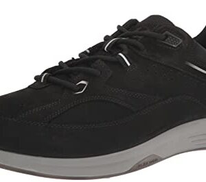 ECCO Men's Exceed Walking Sneaker Hiking Shoe, Black/Black Nubuck, 12-12.5