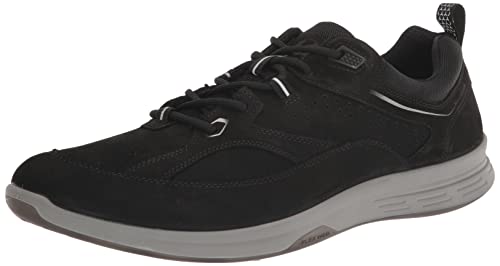 ECCO Men's Exceed Walking Sneaker Hiking Shoe, Black/Black Nubuck, 12-12.5