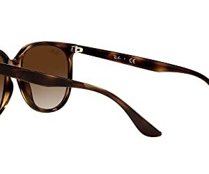 Ray-Ban Women's RB4378 Square Sunglasses, Havana/Gradient Brown, 54 mm