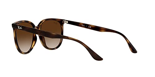 Ray-Ban Women's RB4378 Square Sunglasses, Havana/Gradient Brown, 54 mm