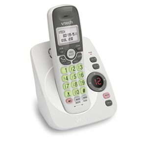 VTech DECT 6.0 Cordless Home Phone with Answering Machine, Backlit Display, Speakerphone, Caller ID - 1000 ft Range, White/Grey