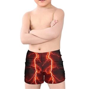 JEOCODY Red Flash Print Boy's Athletic Shorts for Training Casual Board Shorts with 3D Print 7-8 Years