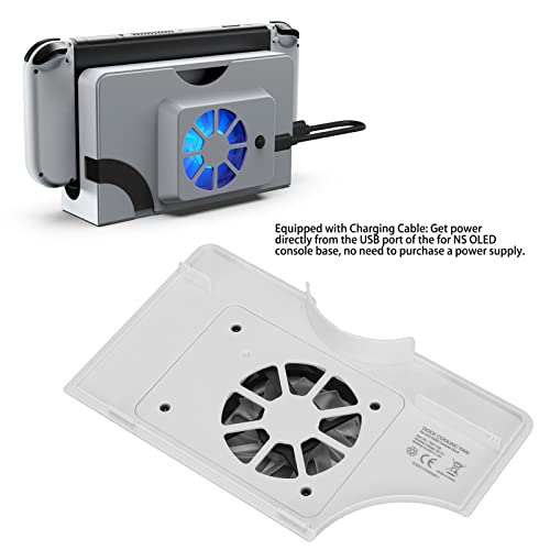 Game Cooling Fan, Rechargeable Game Controller Cooler Easy to Install Colorful Lighting Host Cooler for Switch Host