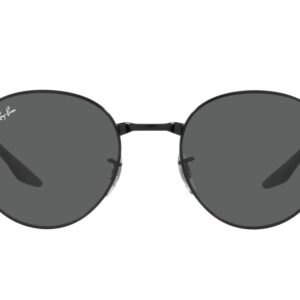 Ray-Ban RB3691 Round Sunglasses, Black/Dark Grey, 51 mm