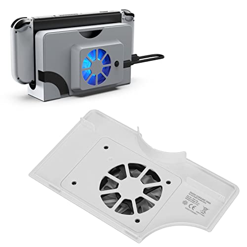 Game Cooling Fan, Rechargeable Game Controller Cooler Easy to Install Colorful Lighting Host Cooler for Switch Host