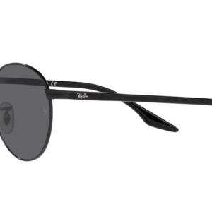 Ray-Ban RB3691 Round Sunglasses, Black/Dark Grey, 51 mm