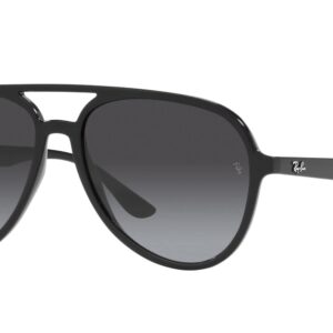 Ray-Ban RB4376 Aviator Sunglasses, Black/Grey Gradient, 57 mm