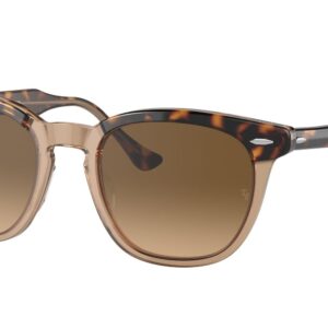 Ray-Ban RB2298 Hawkeye Square Sunglasses, Havana On Transparent Brown/Brown Gradient Polarized, 52 mm