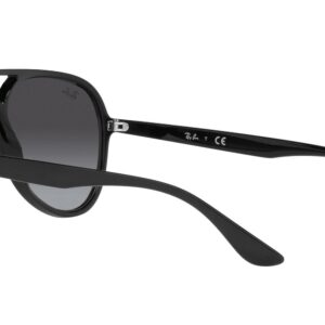 Ray-Ban RB4376 Aviator Sunglasses, Black/Grey Gradient, 57 mm