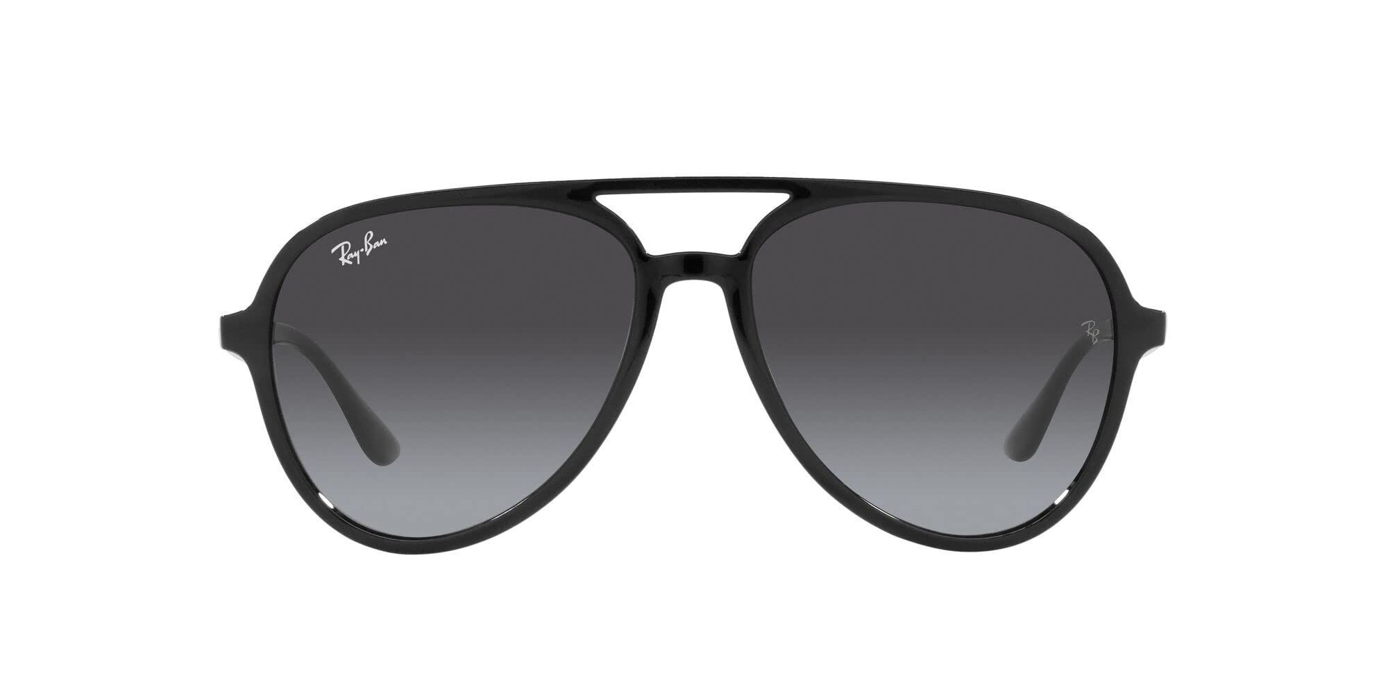 Ray-Ban RB4376 Aviator Sunglasses, Black/Grey Gradient, 57 mm