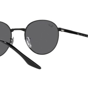 Ray-Ban RB3691 Round Sunglasses, Black/Dark Grey, 51 mm